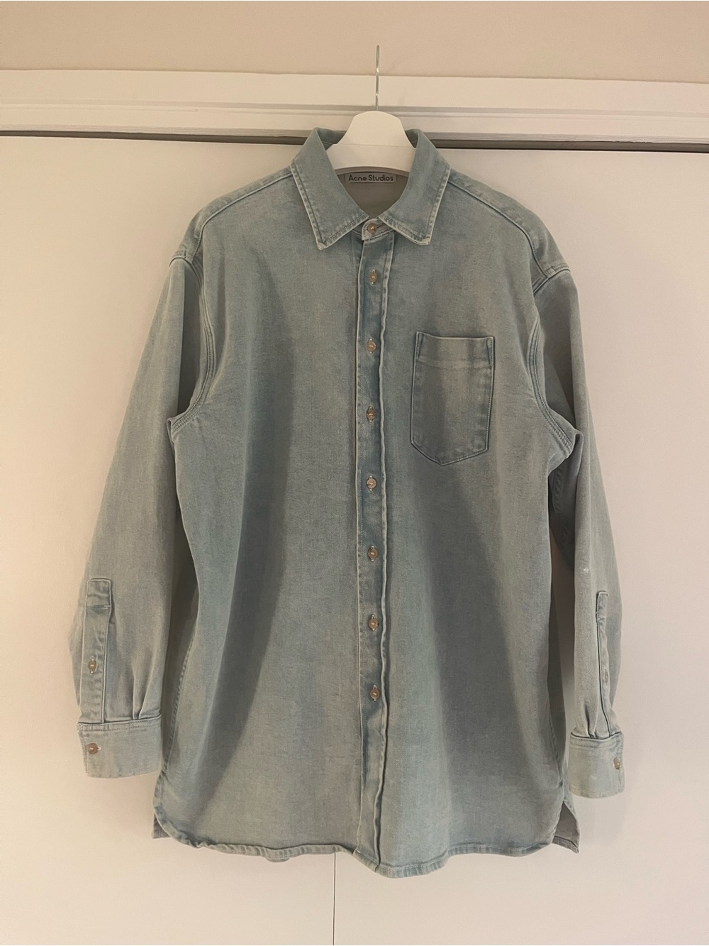 Oversized Acne Studios Light Blue Denim Shirt for Men